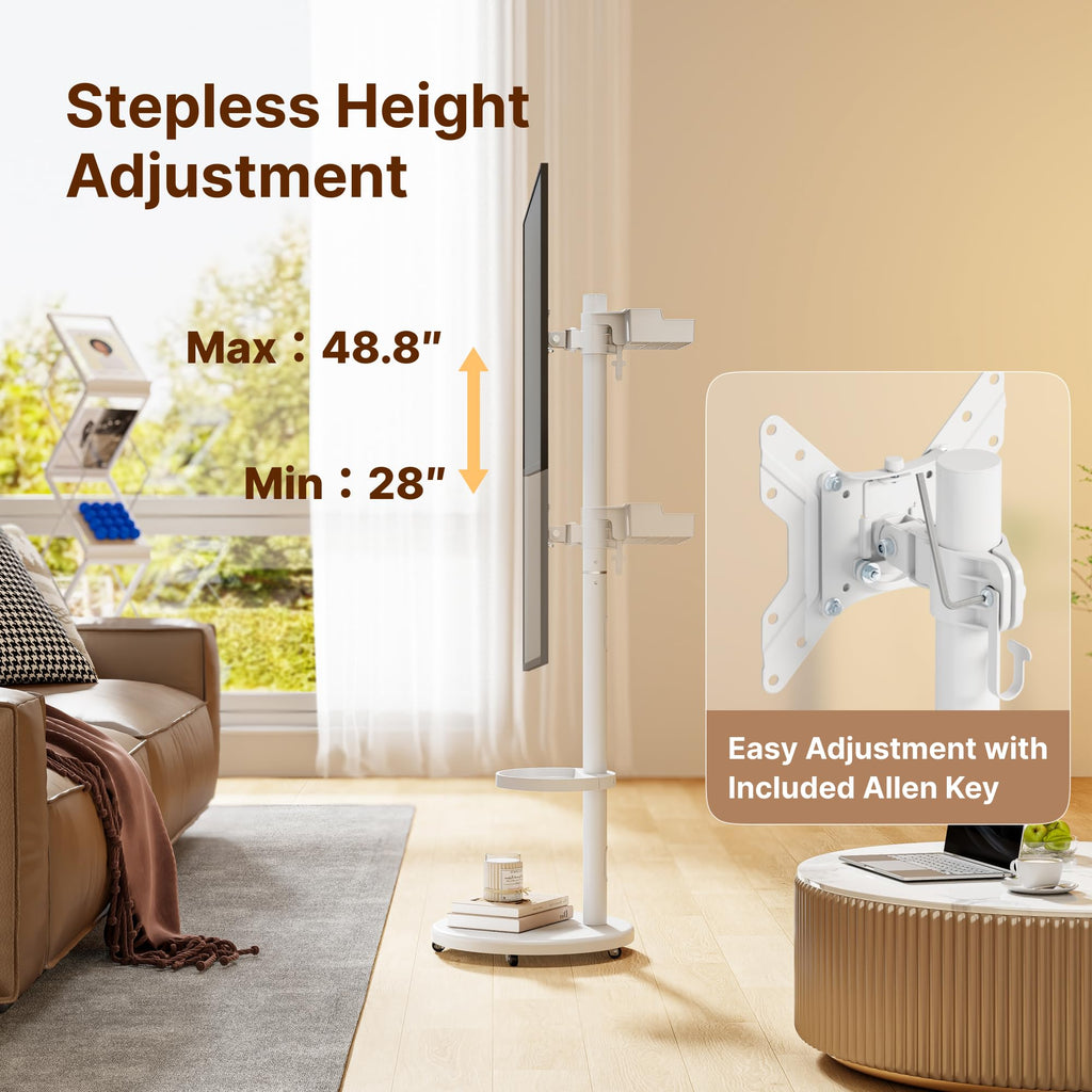 White Rolling TV Stand P657229