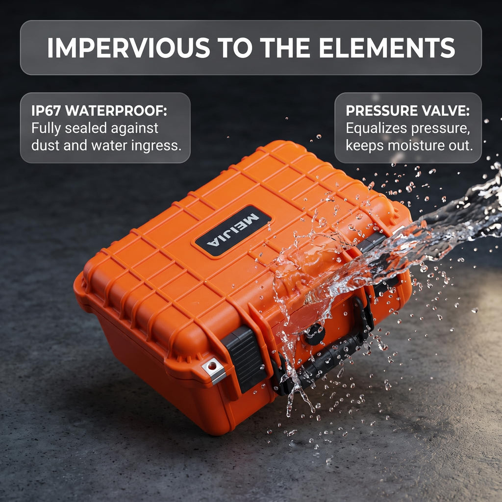 IP67 Waterproof Hard Camera Case with Customizable Foam B65063