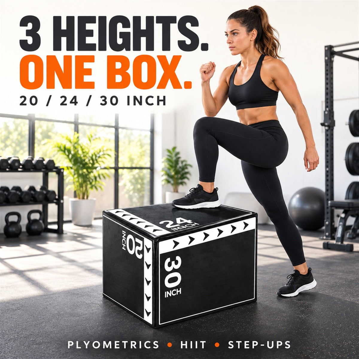3-in-1 Foam Plyometric Jump Box H1505