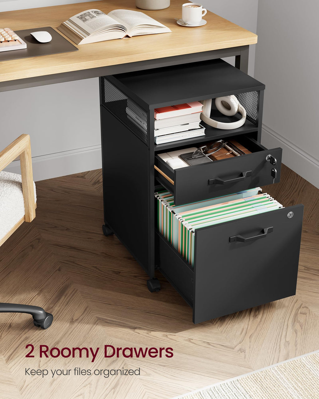 2 Drawer File Cabinet with Lock P9560