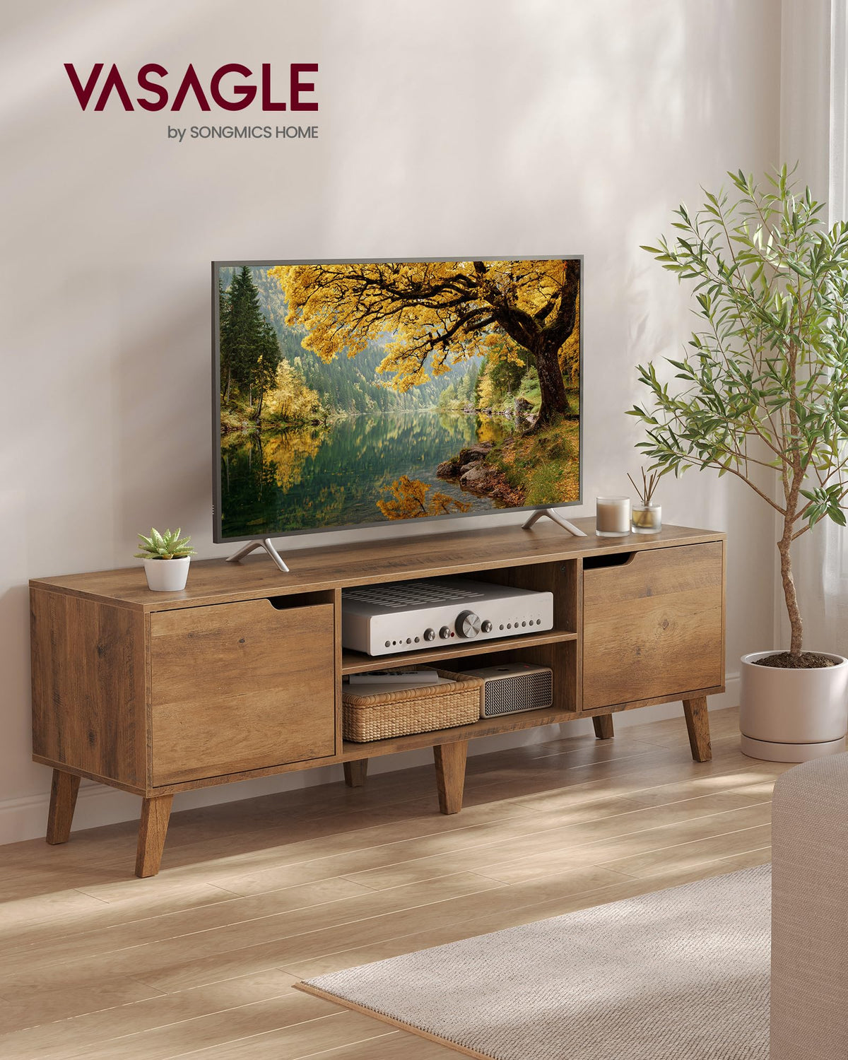 TV Stand with Adjustable Shelf A4110