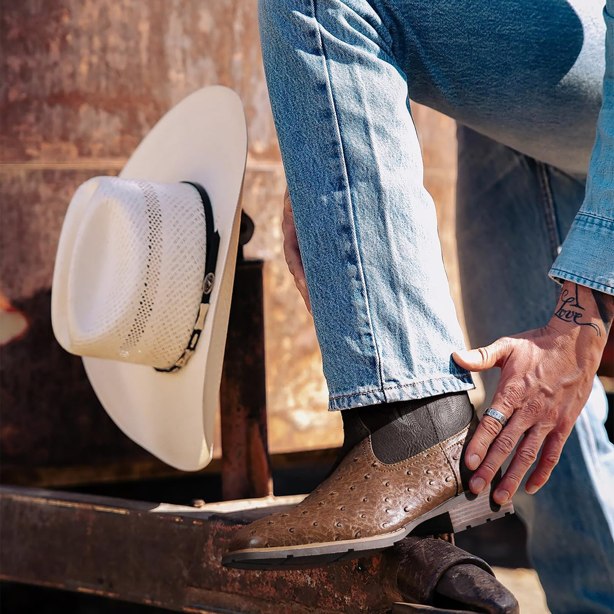 Cowboy Boots for Men with Square Toe L2804