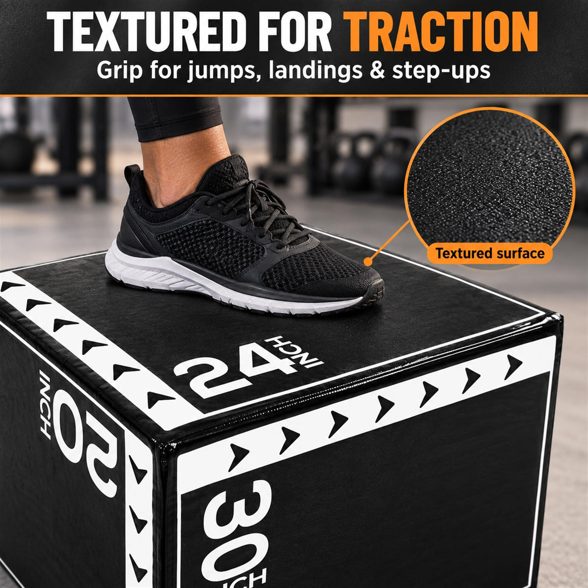 3-in-1 Foam Plyometric Jump Box H1505