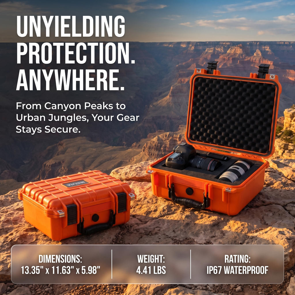 IP67 Waterproof Hard Camera Case with Customizable Foam B65063