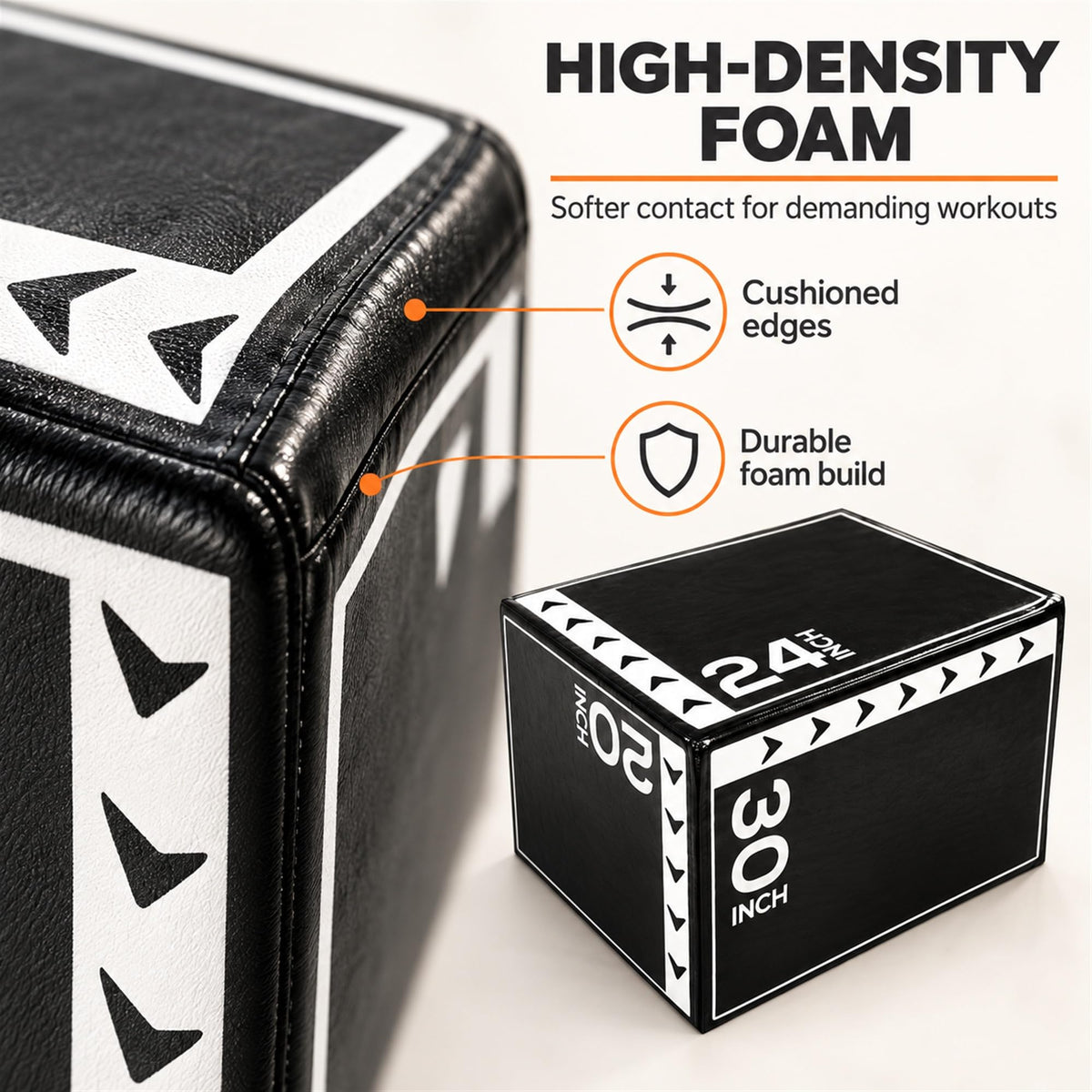 3-in-1 Foam Plyometric Jump Box H1505