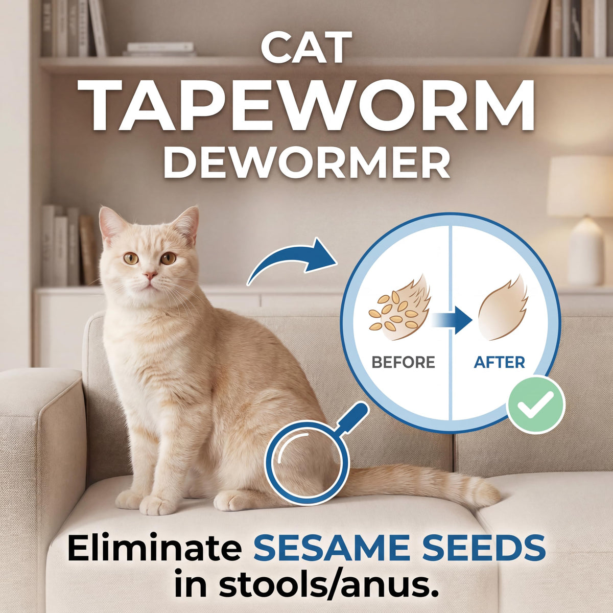 Cat Tapeworm Dewormer Liquid 100 mL A8208