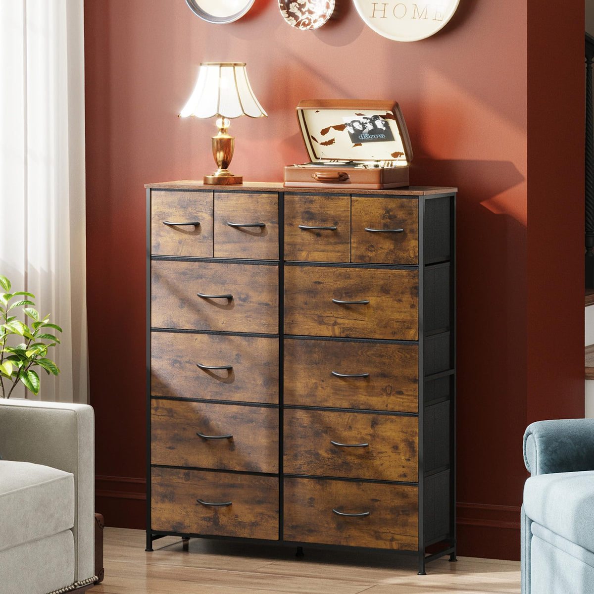 12 Drawer Fabric Dresser Storage Chest A58057