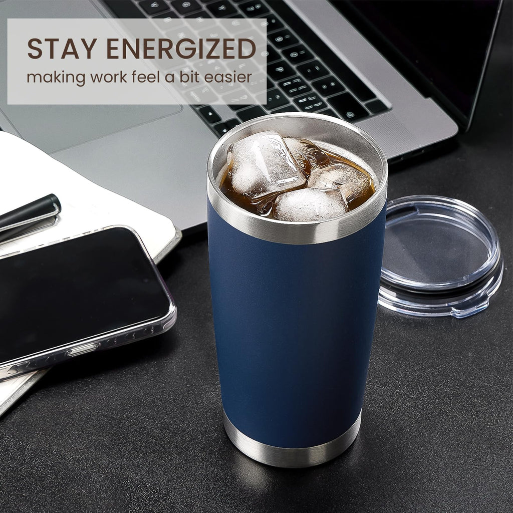 20oz Stainless Steel Insulated Tumbler with Lid and Straw I51829