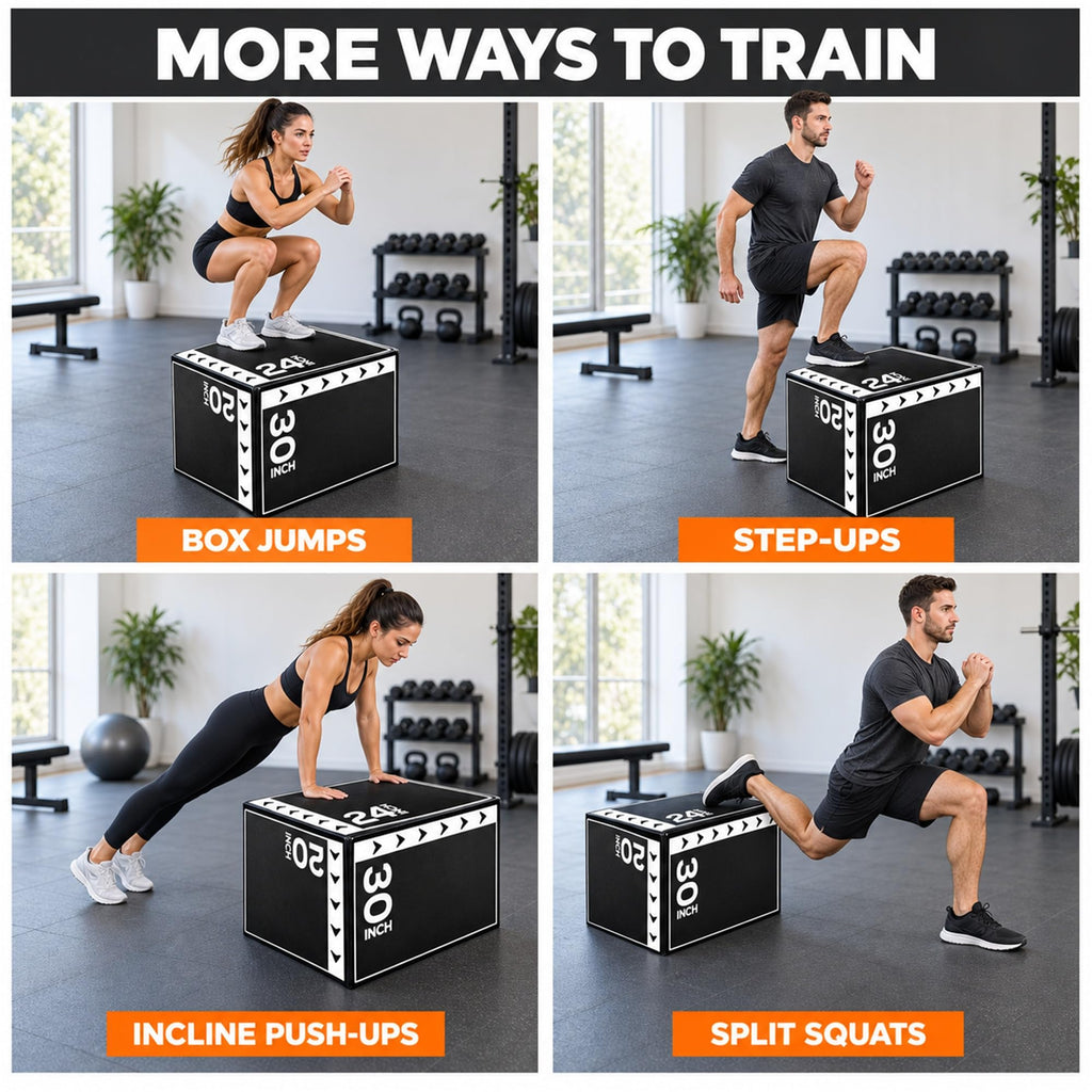 3-in-1 Foam Plyometric Jump Box H1505