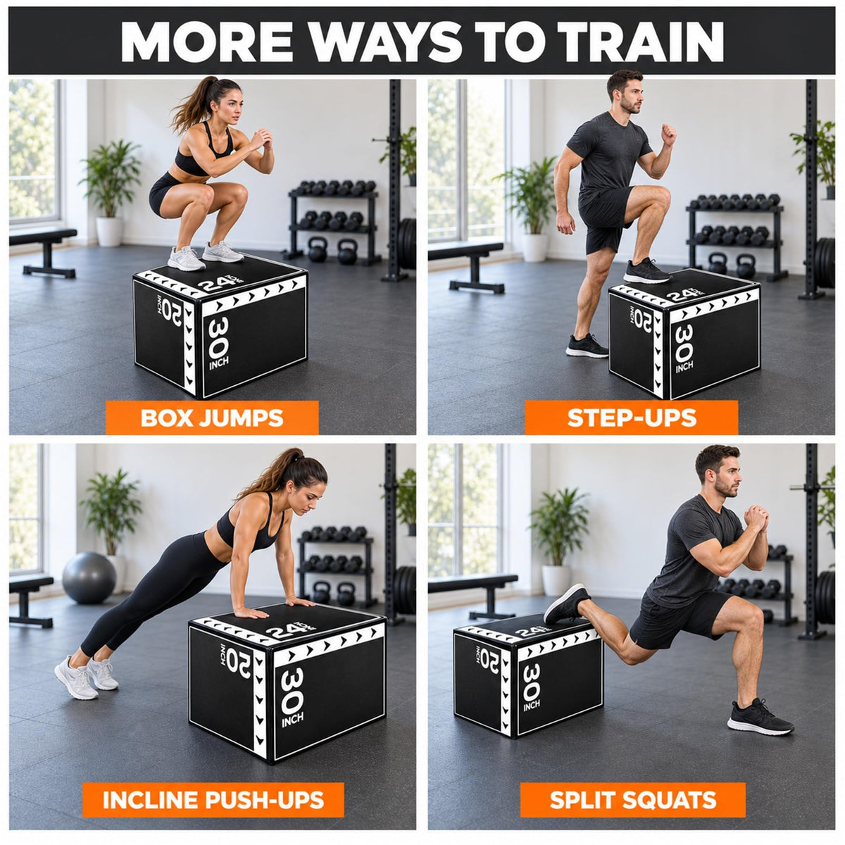 3-in-1 Foam Plyometric Jump Box H1505