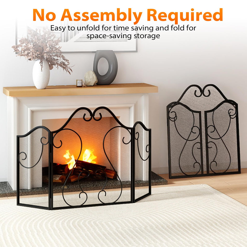 Foldable Fireplace Screen J830