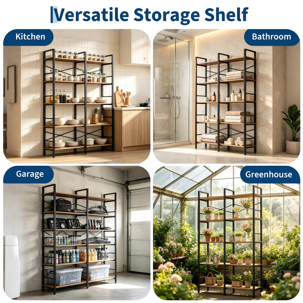 5 Tier Bookshelf with 10 Open Shelves U953108