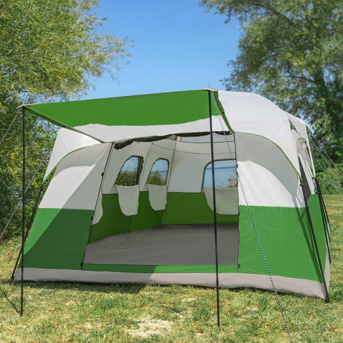 10-12 Person Camping Tent with Room Divider and Carry Bag P5208