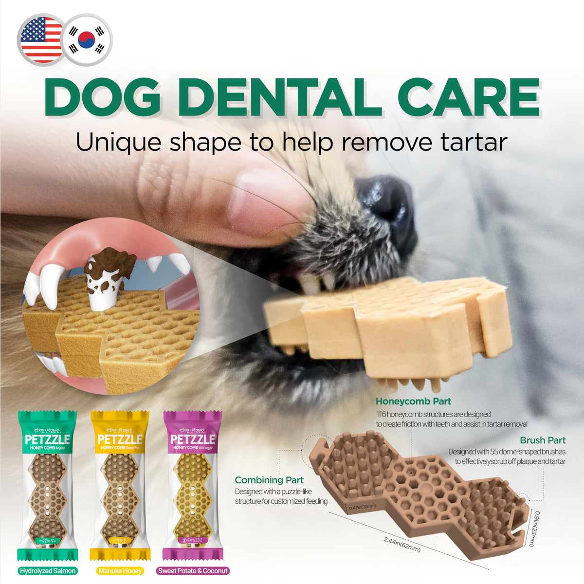 Hydrolyzed Salmon Flavor Dog Dental Chews, 14 Treats (4.45 oz.) O267136