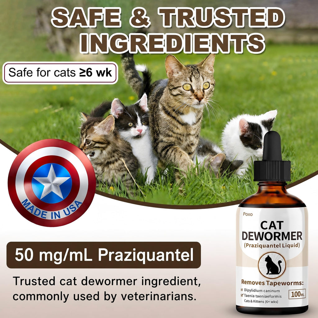 Cat Tapeworm Dewormer Liquid 100 mL A8208
