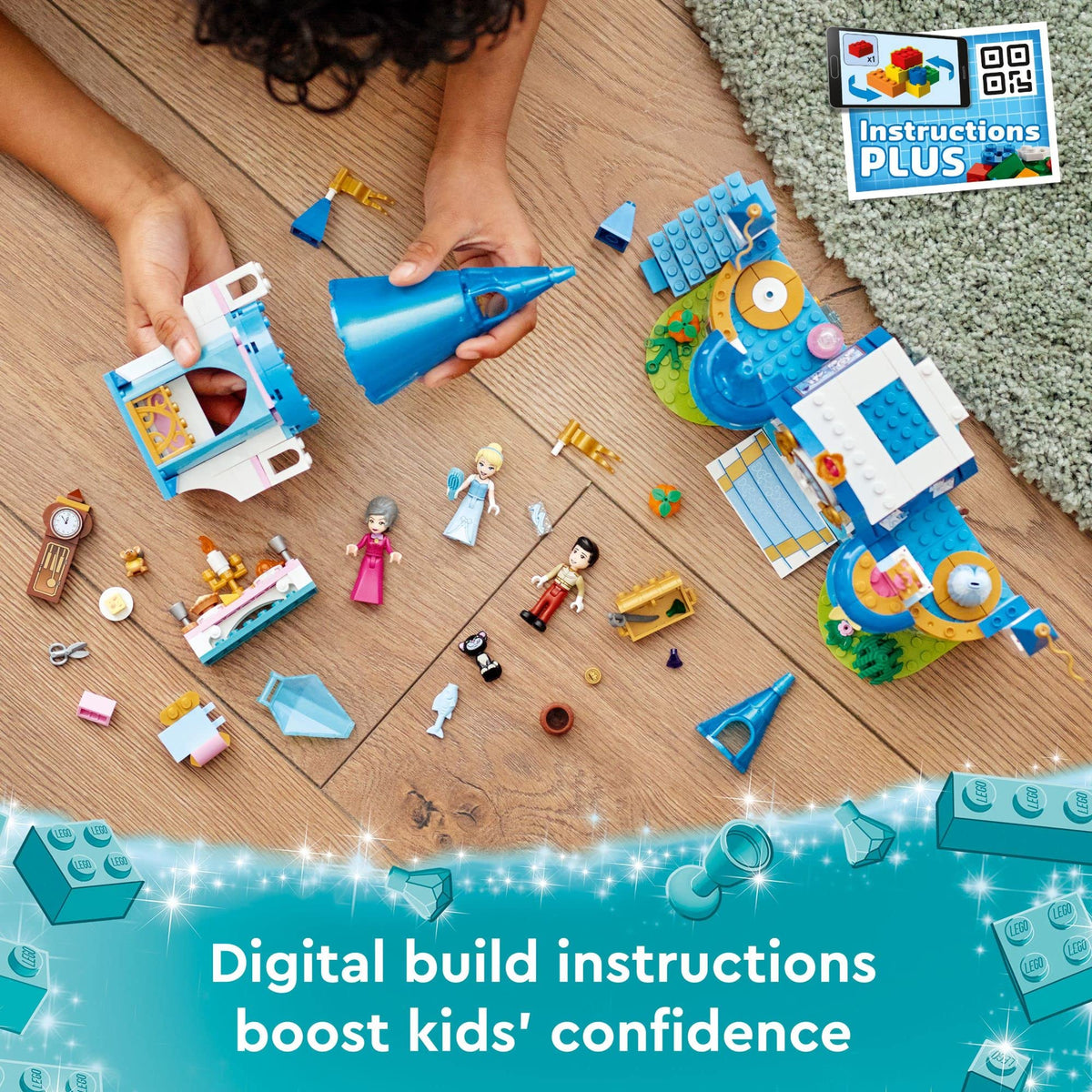 Buildable Castle Toy with 3 Mini Dolls N4392