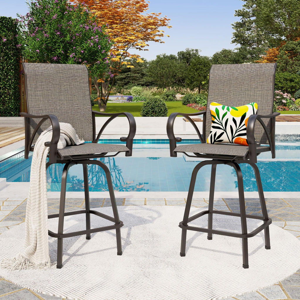 Set of 4 Swivel Outdoor Bar Stools L998