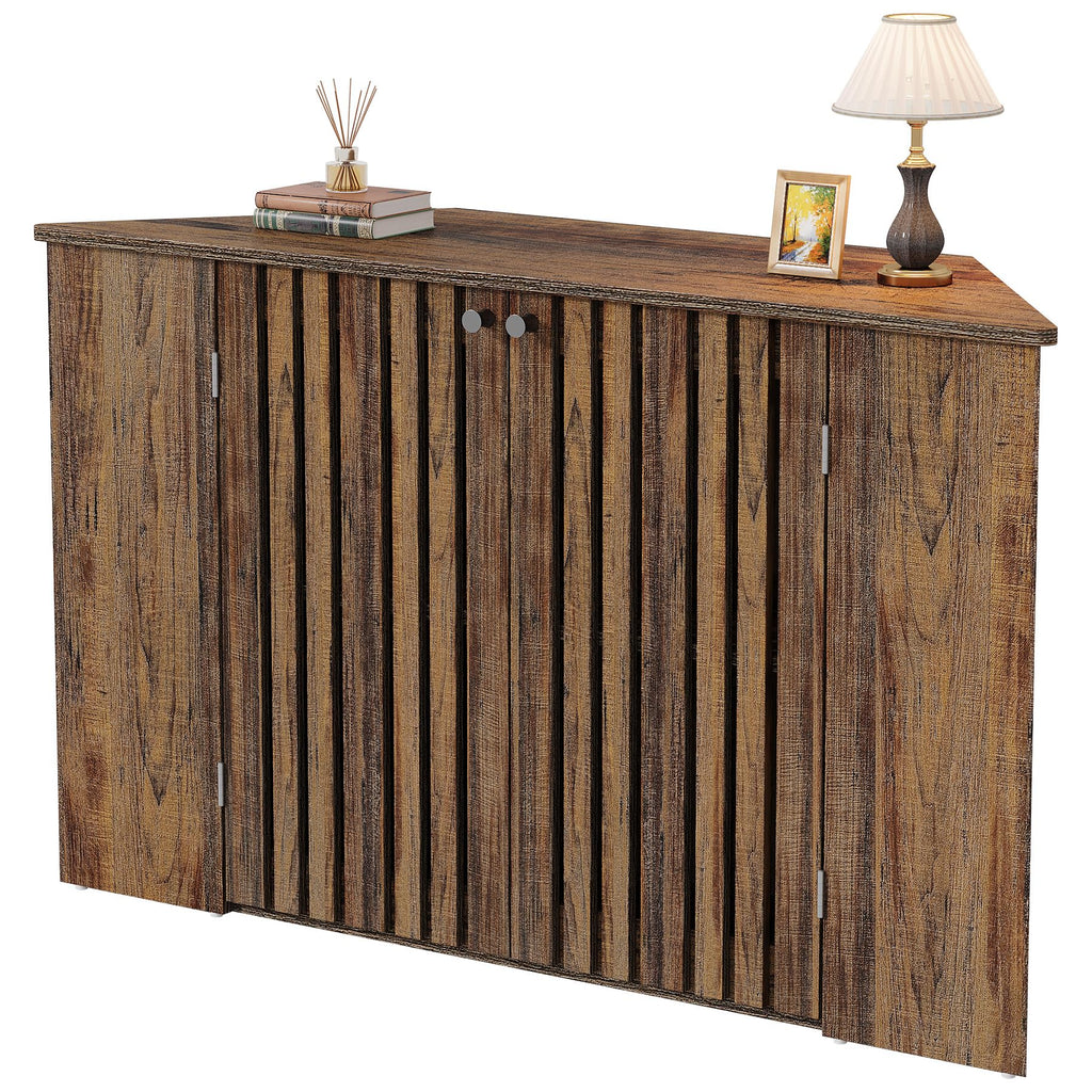 53" Farmhouse Corner TV Stand with Storage V57314