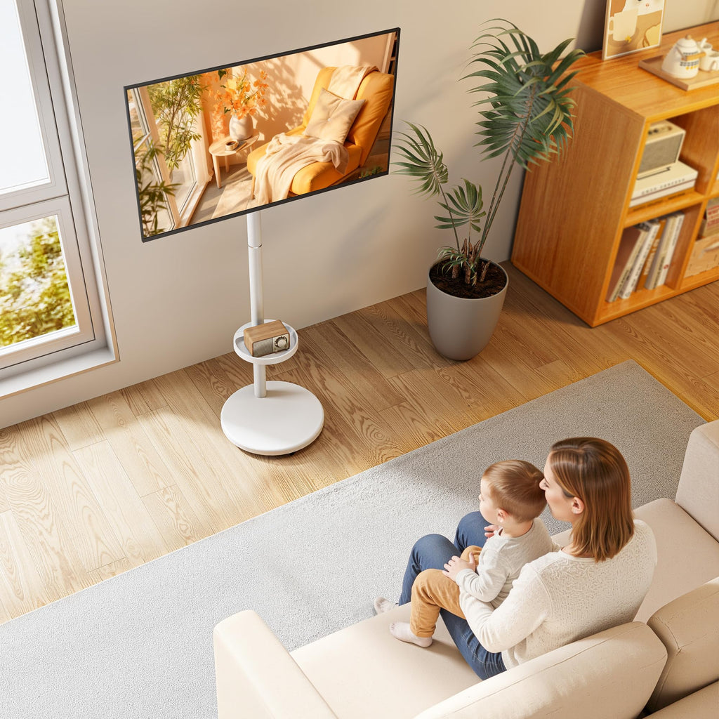 White Rolling TV Stand P657229