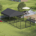Outdoor Dog Kennel with Dog Fence N39650
